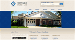 Desktop Screenshot of pioneerstatebank.com
